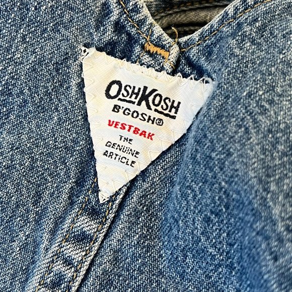 Osh Kosh B'Gosh Vestbak Denim Overalls Pants 12 Months - Picture 3 of 6